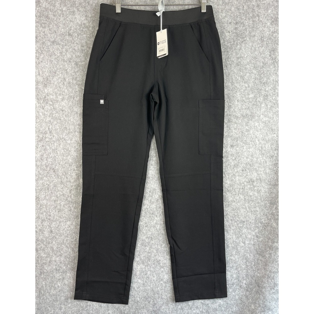 FIGS Axim 2.0 Cargo Scrub Pants Mens Medium Black T2001 NWT